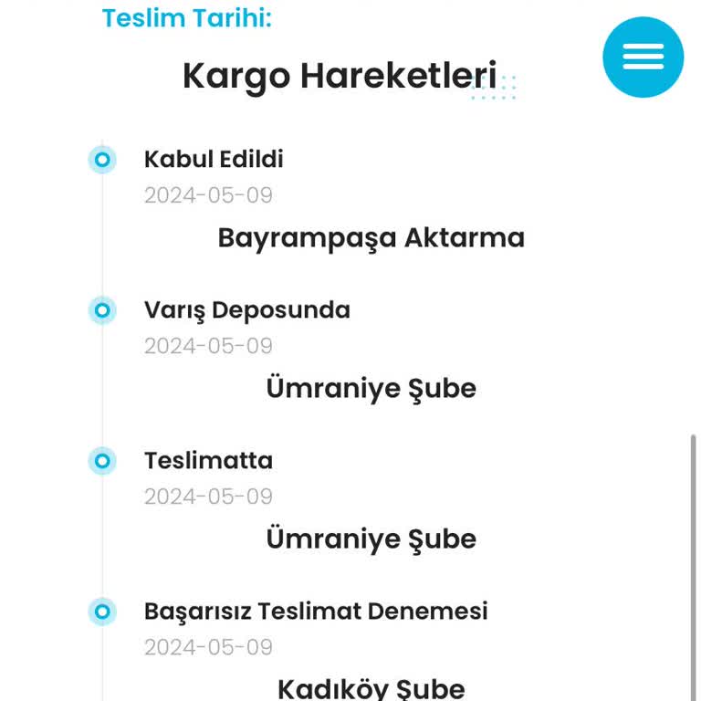 Teslim Edilememe Durumu Kargoist