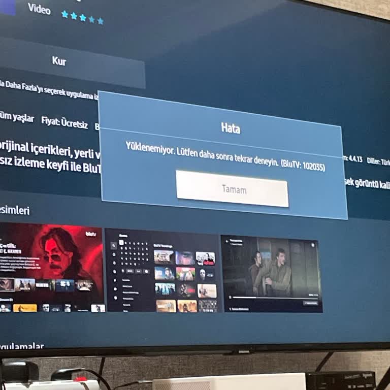 Samsung Blutv 102035 Hatası Uygulama İndirilmiyor.