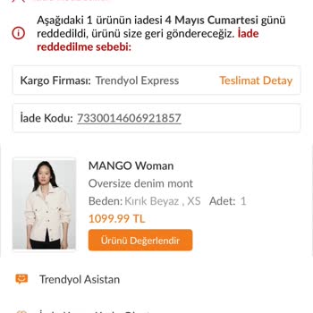 Mango İade Sürecinde Kaybolan Ürün Ve Ücret İadesi