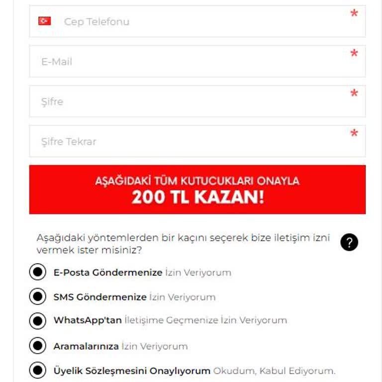 Slazenger Üye Ol 200 TL Kazan Yalanı