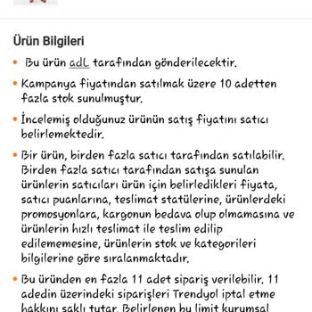 Adil Işık Group Kumaş Bilgisinin Yanlış Olması