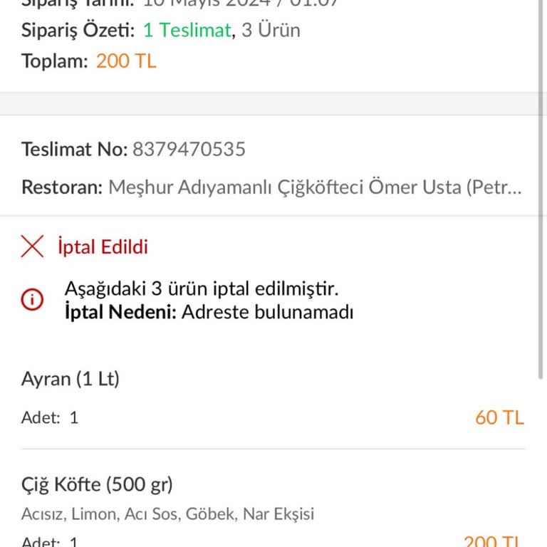 Trendyol Yemek Trendyol Arama Yapmayı Bile Bilmiyor