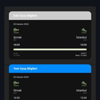 Ajet Ücretsiz Bilet Değişikliği