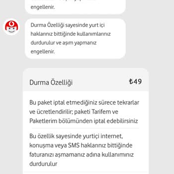 Vodafone Durma Özelliği Sorunu