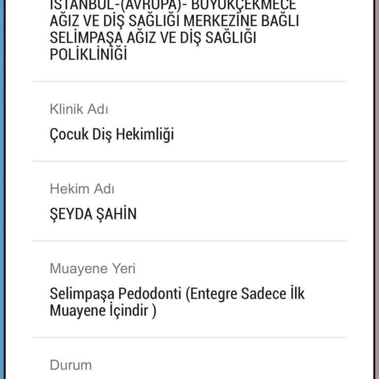 Büyükçekmece Ağız ve Diş Sağlığı Hastane Randevu Sürecinde Yaşanan Saygısızlık Ve Mağduriyet