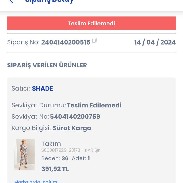 LC Waikiki Sipariş Teslim Edilmedi