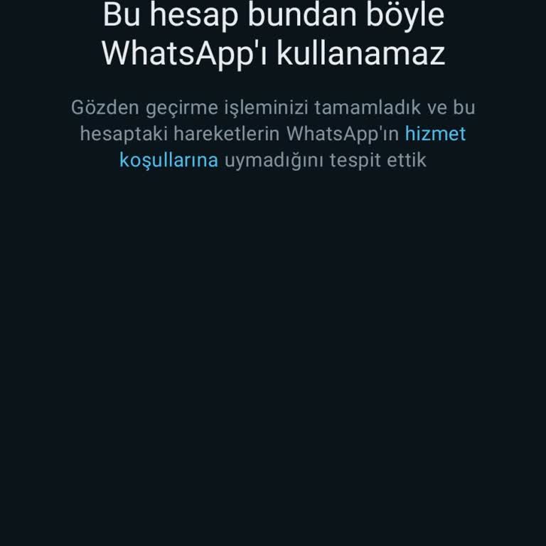WhatsApp Durduk Yere Yasaklama