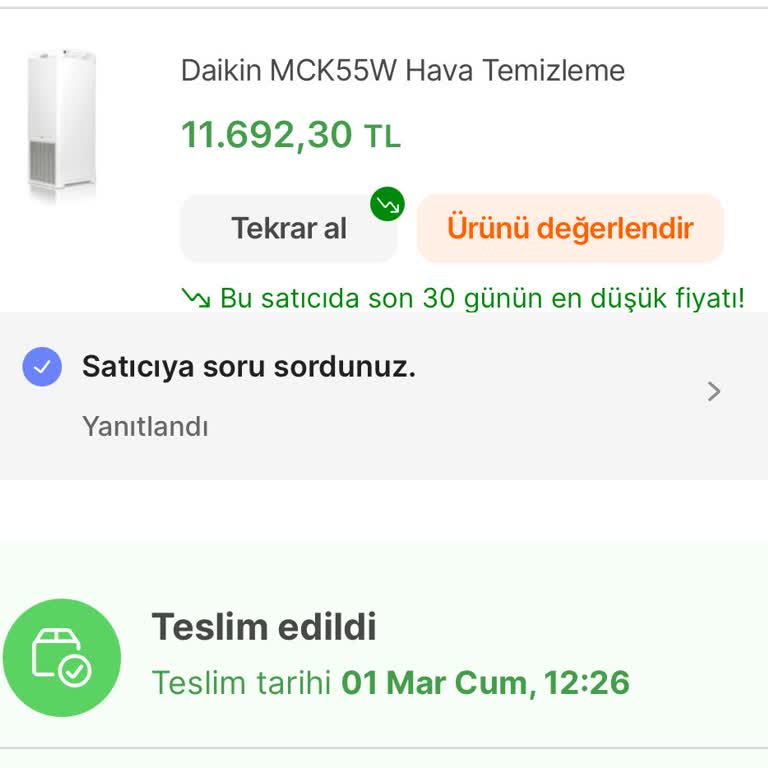 Daikin MCK55W Hava Temizleme Cihazı Nemi Düzenlemiyor!