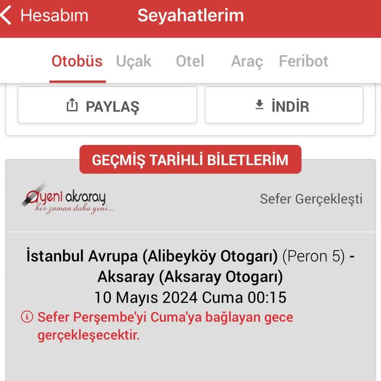 Obilet Bilet Aldığım Otobüsün Farklı Firmaya Aktarma Yapması