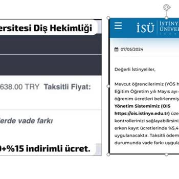 İstinye Üniversitesi Fahiş Fiyat Artışı