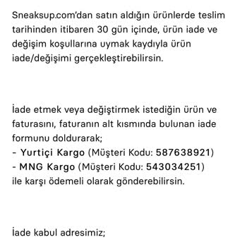 Sneaksup.com Adlı Sitenin Ürün İade Problemi