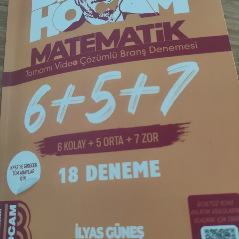 Benim Hocam Yayınevi KPSS Matematik Denemesi Video Çözümü Yok!