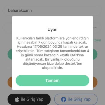 Dolap Uygulaması Hesap Kapatılması