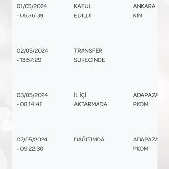 PTT Kargo PTT Adapazarı Kayıp Kargo