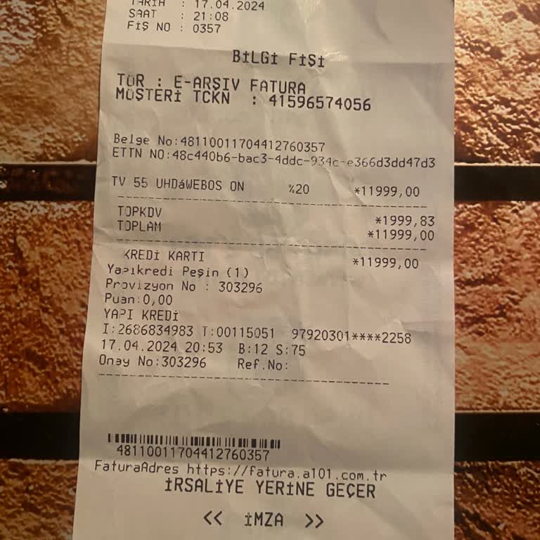 A101 Kırık Çıkan Televizyonu Değiştirmiyor