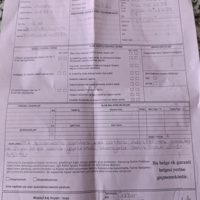 Samsung DW-FN320W/XTR Bulaşık Makine Arızası