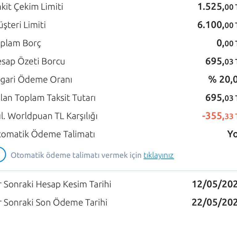 Yapı Kredi Bankası Kart Aidatının Eksi Word Puan Olarak Yansıtılması