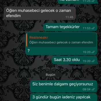 Realsneakers (Realsneakers.tr) Realsneakers.tr Instagram Sayfası İade Ödemesi Yapmıyor