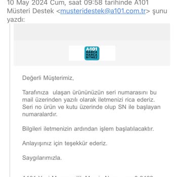 A101 Online Alışverişte Yaşadığım Sorun