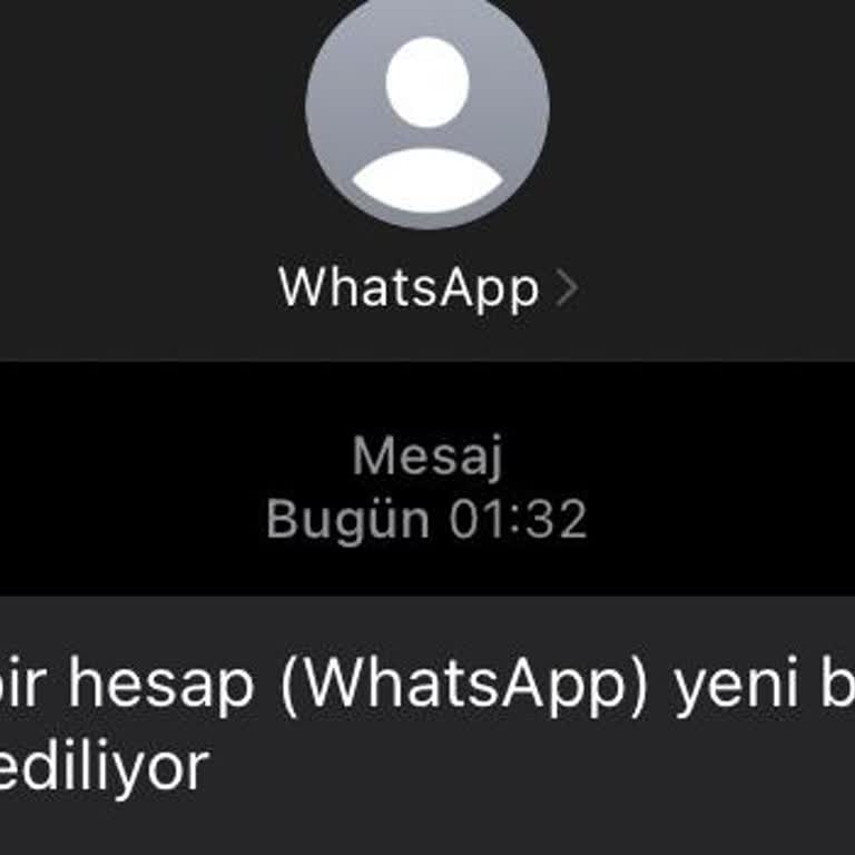 WhatsApp Size Ait Bir Hesap (WhatsApp) Yeni Bir Cihazda Kaydediliyor Mesajı