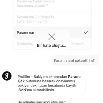 Gardrops Para Çekme Sorunu