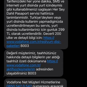Vodafone Müşteri Memnuniyeti Ve Tarife Yönetimi Sorunları