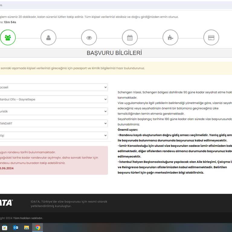 iData-Visumantrag, bekomme trotz täglicher Versuche keine Termine für Italien