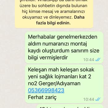 Johnson Controls Y*** J****** Controls Adıyaman Servisi Montaja Gelmedi