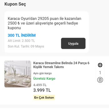 Karaca Züccaciye Eksik Ürün Gönderiyor