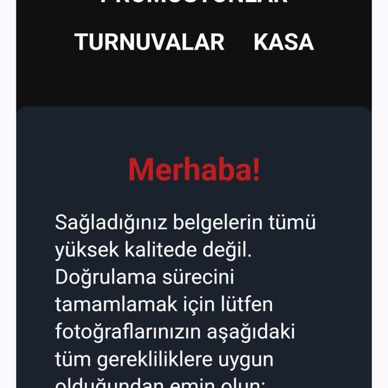 BaşarıBet Hesap Doğrulama İşlemi