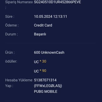 Midasbuy UC Sıkıntısı UC Gelmedi