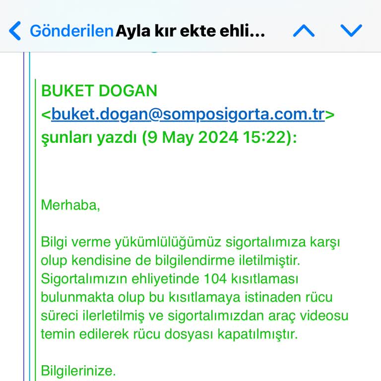 Sompo Sigorta Haksız Para Talebi