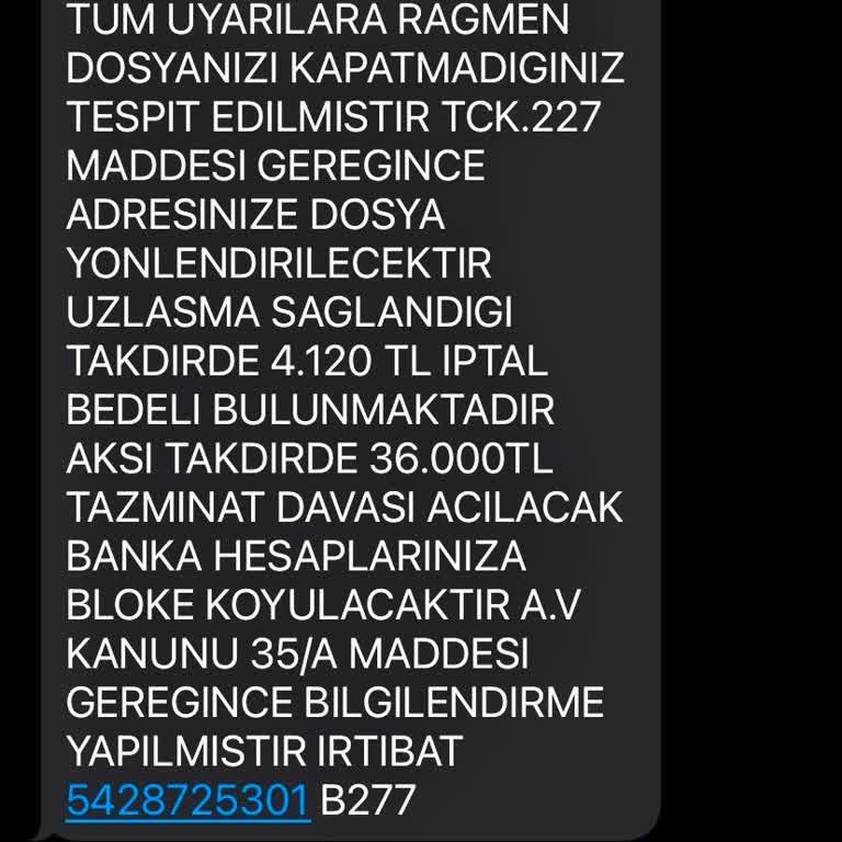 MAVISTIC (SMS) Üyelik İle İlgili Şikayet