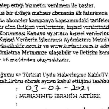Kablo Net TÜRKSAT Kablo Haksız Cayma Bedeli!