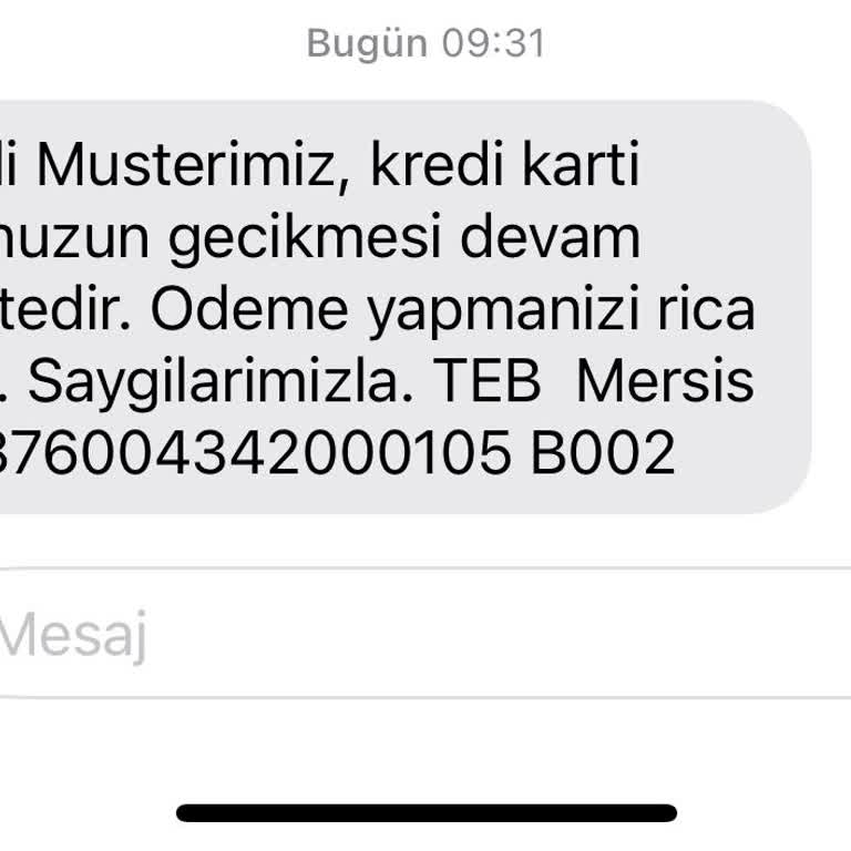 TEB Kredi Kartı Asgari Tutarı Ödememe Rağmen