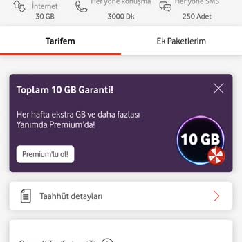 Vodafone Yüksek Fiyat Tarifesi