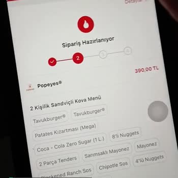 Popeyes Tıkla Gelsin Üzerinden Sipariş Gelmemesi