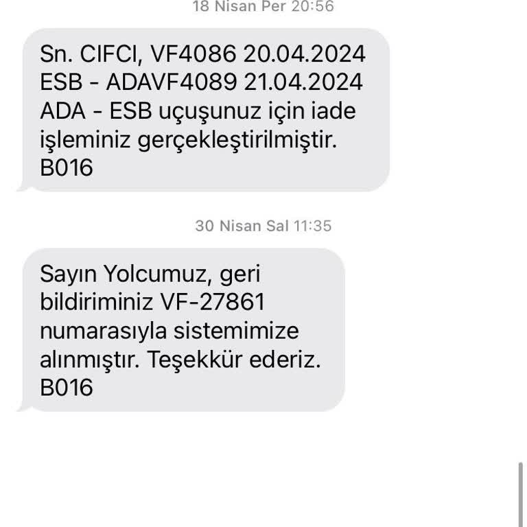 AJet (Anadolu Jet) Bilet İptalinden Sonra İade Ücretinin Yatırılmaması