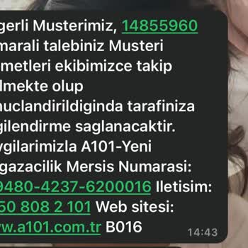 A101 Güvenilmez Ve Sorumsuz Bir Firma