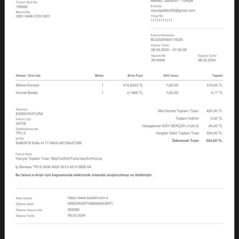 Bubilet Yanlış Bilet Satışı Mağduriyeti