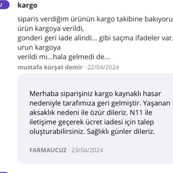 N11 Gönderilmeyen Ürün Yaşatılan Mağduriyet