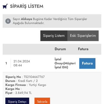 Lufian'dan Alıp İade Ettiğim Ürünlerin Parasını Hala Alamadım