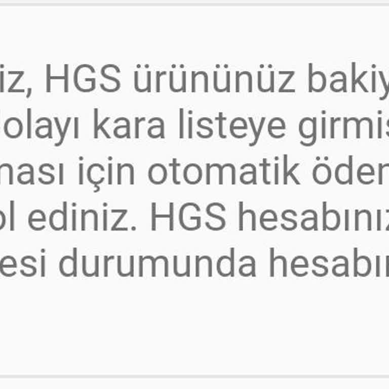 VakıfBank-HGS Nachricht über schwarze Liste trotz ausreichendem Guthaben