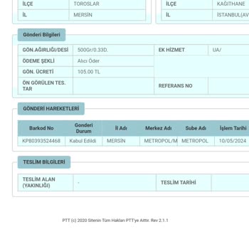 PTT Kargo Ücretlendirmesindeki Fahiş Farklar