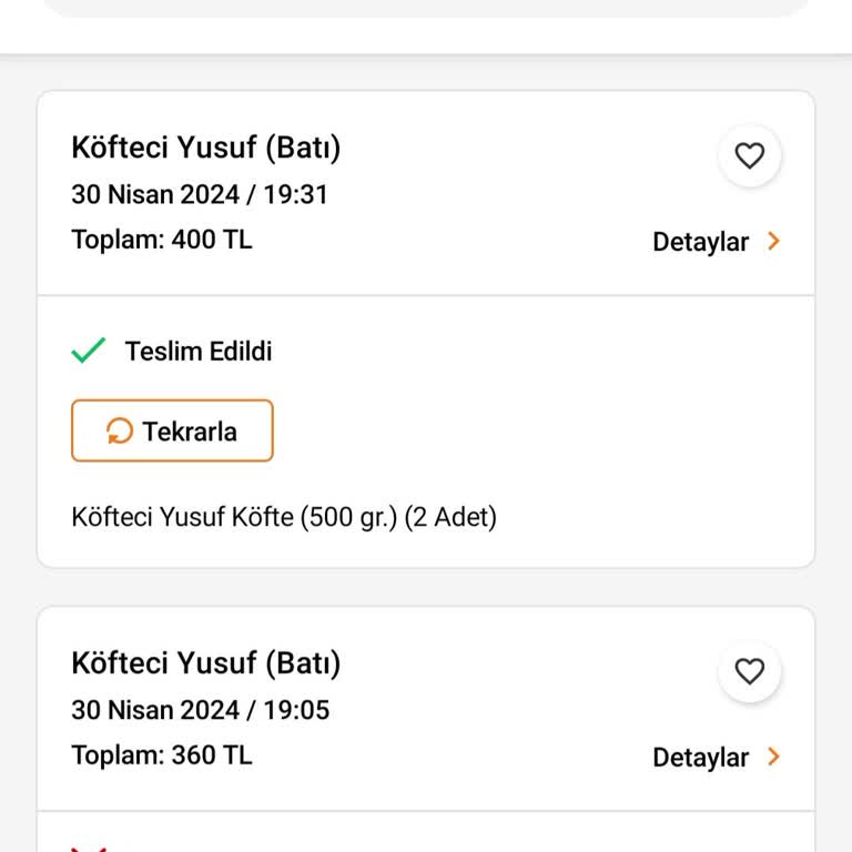 Trendyol Yemek İade Şikayeti
