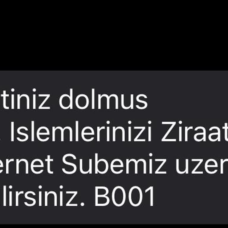 Ziraat Bankası SMS Limiti Arttırma