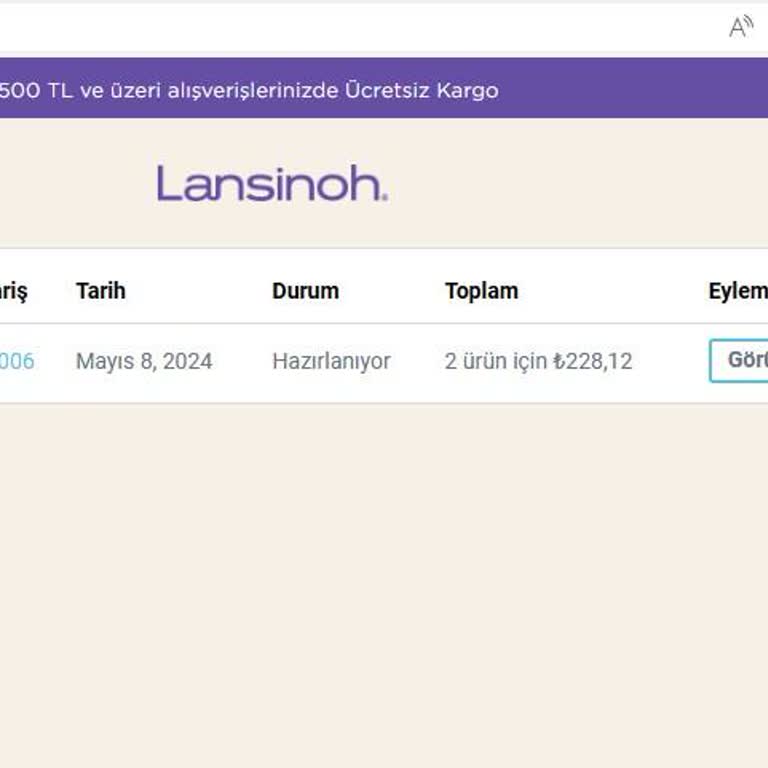 Lansinoh Aynı Şehirde 7 Günde Sipariş Teslim Edemedi Çok Amatörler Çok