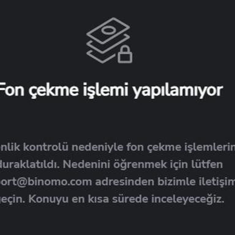 Binomo Para Çekmede "Güvenlik Sorunu" Adı Altında Para Aklama
