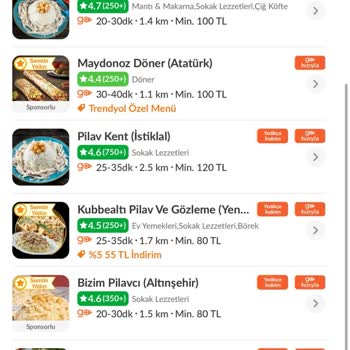 Trendyol Restoran Paneli Flash Desteği