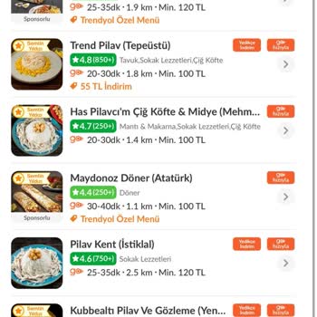 Trendyol Restoran Paneli Flash Desteği